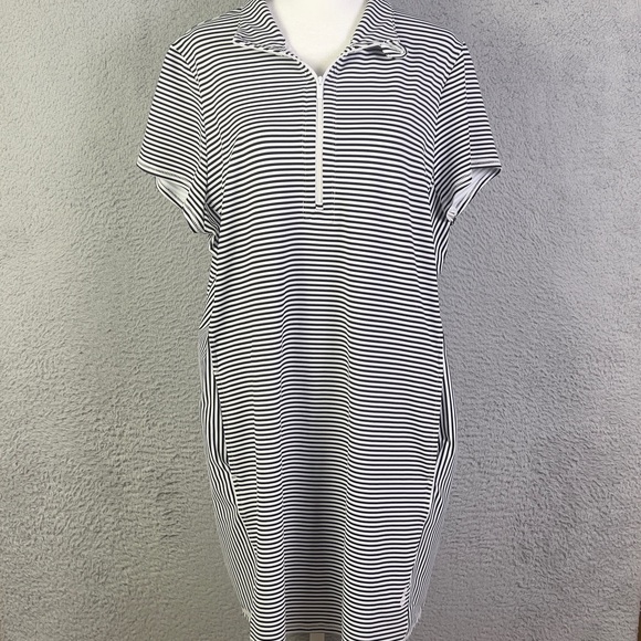 Tommy Bahama Dresses & Skirts - Tommy Bahama Shift Womens XL Black White Dress Aubrey Cassia Striped IslandZone